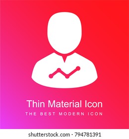 Data Analyser red and pink gradient material white icon minimal design