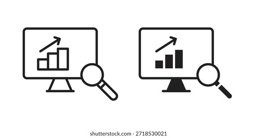 Concepto de icono de análisis de datos para infografía, Sitio web o App.