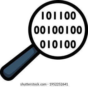 Icono de análisis de datos. Contorno de negrita editable con diseño de relleno de color. Ilustración vectorial.