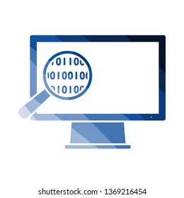 Datenanalysesymbol. Flaches Farbleiterdesign. Vektorgrafik.