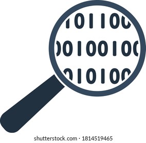 Icono de análisis de datos. Diseño de color plano. Ilustración vectorial.