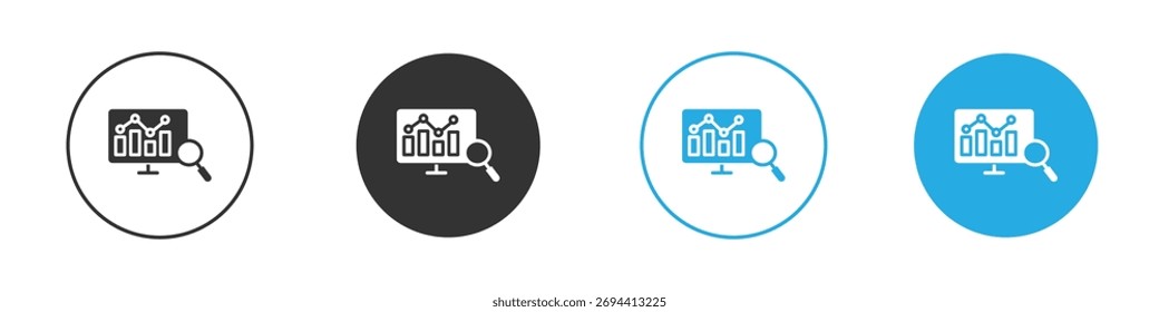 Icono de análisis de datos. Plantilla de diseño de iconos gráficos