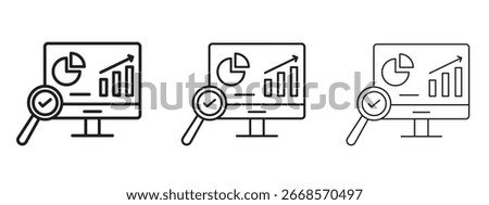Data Analysing icon for Graphic Design Projects