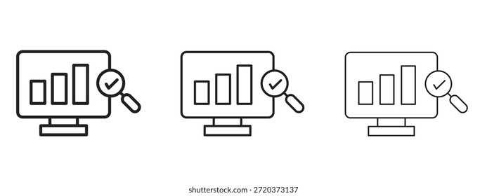 Data Analysing icon. Hand drawn minimalism style vector illustration