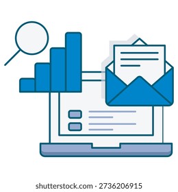 Data Analysing Icon, Insightful Data Analysis, Smart Analytics Process, Data-Driven Insights, vector