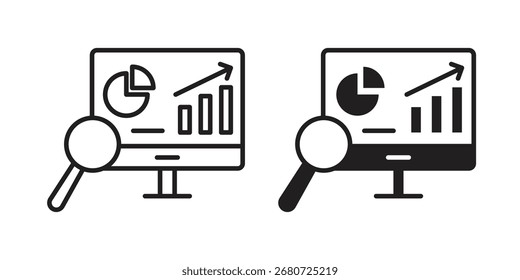 ícone Análise de Dados símbolo forma. símbolos vetoriais.