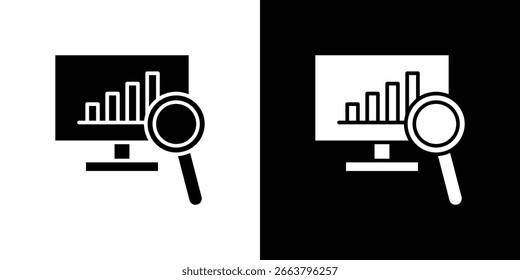 Data Analysing icon symbol. Simple, flat design for web and mobile app