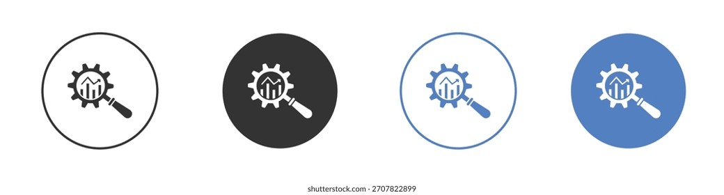Ilustración del Arte vectorial del icono del análisis de datos. para el concepto móvil y los Diseños web
