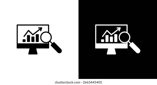 Datenanalyse-Symbol VektorclipArt Illustrationen im flachen Stil