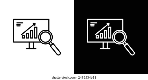 Data Analysing line icon vector illustration set.