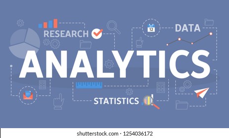 Data analysis and analytics concept. Idea of business strategy. Finance statistics research and testing. Isolated vector flat illustration