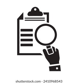 data analysis and audit icon vector