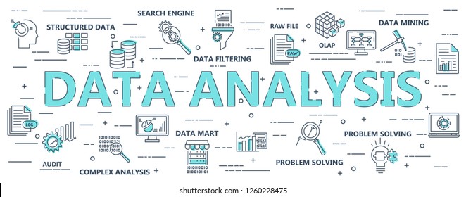 Data Analysis Background Flat Design Vector Stock Vector (Royalty Free ...