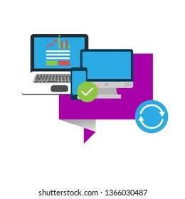 data analysis banner- financial data concept. flat design