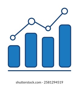 Data Analysis Blue Line Icon. Database Big Data Analytics Server Infographic Pictograms Security Digitalization Processing Editable Stroke Vector Icon