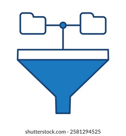 Data Analysis Blue Line Icon. Database Big Data Analytics Server Infographic Pictograms Security Digitalization Processing Editable Stroke Vector Icon