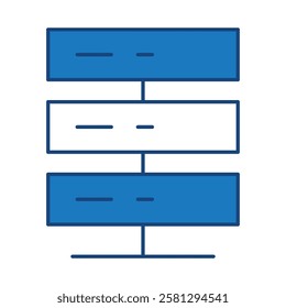 Data Analysis Blue Line Icon. Database Big Data Analytics Server Infographic Pictograms Security Digitalization Processing Editable Stroke Vector Icon