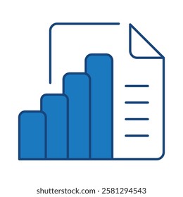 Data Analysis Blue Line Icon. Database Big Data Analytics Server Infographic Pictograms Security Digitalization Processing Editable Stroke Vector Icon