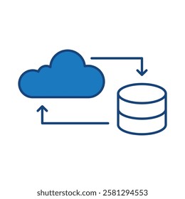 Data Analysis Blue Line Icon. Database Big Data Analytics Server Infographic Pictograms Security Digitalization Processing Editable Stroke Vector Icon