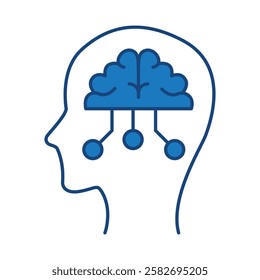 Data Analysis Blue Line Icon. Database Big Data Analytics Server Infographic Pictograms Security Digitalization Processing Editable Stroke Vector Icon