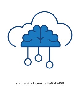 Data Analysis Blue Line Icon. Database Big Data Analytics Server Infographic Pictograms Security Digitalization Processing Editable Stroke Vector Icon