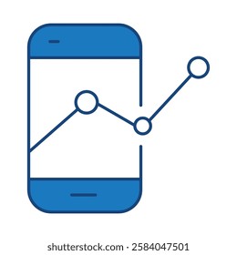 Data Analysis Blue Line Icon. Database Big Data Analytics Server Infographic Pictograms Security Digitalization Processing Editable Stroke Vector Icon