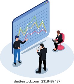 Data Analysis, Business Graph concept illustration	