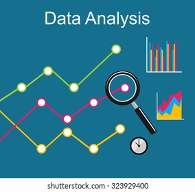  Data analysis. Business growth concept illustration. 