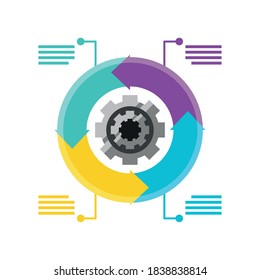 análisis de datos plantilla de infografía empresarial para presentación ilustración vectorial detallada