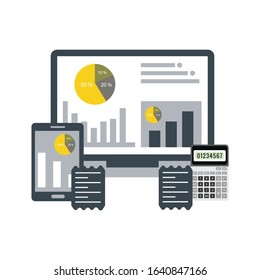  Data analysis & business information research solution concept with "analytics" Management and marketing concept.