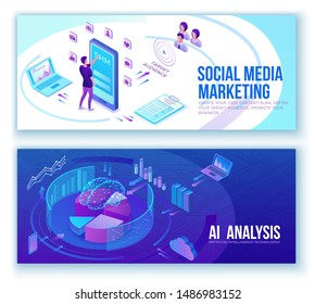 Data analysis center, business people analyze diagram, kpi analytics, digital technology in finance, artificial intelligence concept, big research isometric illustration, teamwork 3d background