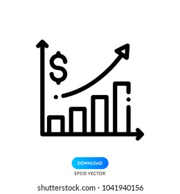 Data analysis, chart, diagram vector simple icons for web and mobile design pack