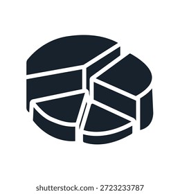 Diseño minimalista del estilo plano, Ilustración vectorial de la tabla del análisis de datos en el fondo blanco