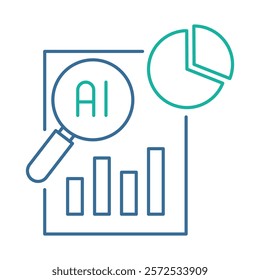 Data Analysis – Chart and Magnifying Glass Representing Insights Through Technology