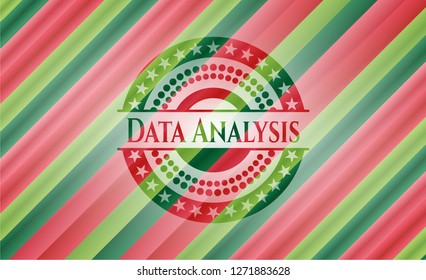 Data Analysis christmas badge background.