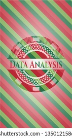 Data Analysis christmas style emblem.