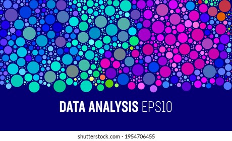 Data Analysis Circle Charts. Circle Pattern Big Data Cloud Analysis. Bigdata Predict Backgorund