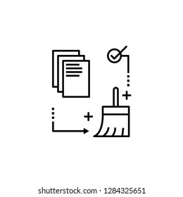 Data Analysis, Clean, Document Icon. Element Of Data Analysis Icon For Mobile Concept And Web Apps. Detailed Data Analysis, Clean, Document Icon Can Be Used For Web And Mobile