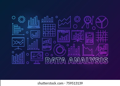 Analytics Colorful Round Illustration Vector Analysis Stock Vector ...