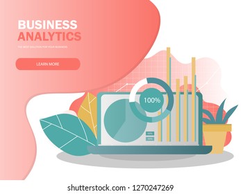 Data analysis concept. Can use for web banner, infographics. Creative vector illustration for banner, poster, website in modern colors