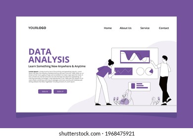 
Data analysis concept with characters. Data analysis. Data analysis concept. Can use for web banner, infographics. vector illustration