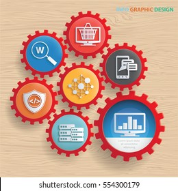 
Data analysis concept design,vector