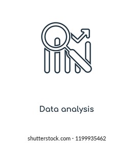 Data analysis concept line icon. Linear Data analysis concept outline symbol design. This simple element illustration can be used for web and mobile UI/UX.