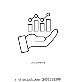 data analysis concept line icon. Simple element illustration. data analysis concept outline symbol design.