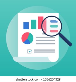 Data analysis concept. vector illustration in flat design.