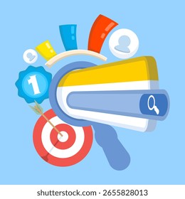 Conceitos de Análise de Dados. Análise de dados de negócios. Os relatórios de monitoramento competitivo rastreiam estratégias de negócios, tendências de mercado e desempenho do concorrente. Análise do concorrente. Completo com cor.