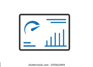 Data analysis dashboard icon vector