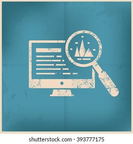 Data analysis design on old background,vector