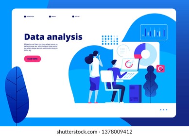 Data Analysis Digital Interactive Office Business Stock Illustration ...