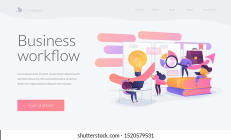 Educación para análisis de datos, cursos de alfabetización económica en Internet. Flujo de trabajo del negocio, eficiencia de procesos del negocio, concepto de patrón de actividad de trabajo. Plantilla de página web de inicio de encabezado de página de inicio del sitio web.